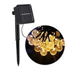 30 Crystal Balls Waterproof LED Outdoor Solar String Lights For Holiday Christmas Party Decoration