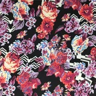 Wholesale Chiffon Polyester Fringe Floral Digital Printing Fabric
