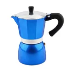 Multi Colors Aluminum Coffee Moka Pot Electric Espresso Coffee Maker Latte Cup Portable Home Office Coffee Pot