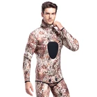 custom camo neoprene opencell diving suit spearfishing wetsuit