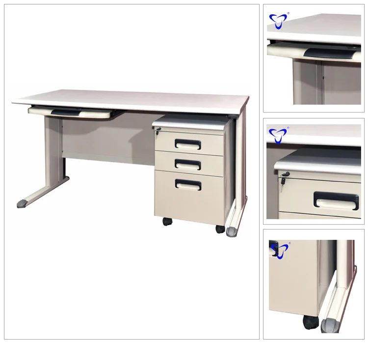Modern Movable Laptop Desk Cheap Metal Computer Desk Office Table 3drawers Buy Office Drawer