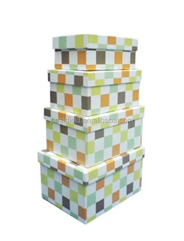 custom stylish color paper gift set boxed in box with lid