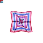 Newest fashion soft digital print satin silk square scarf for lady