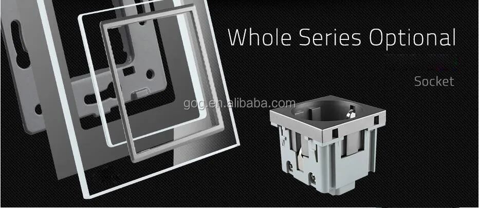 Crystal glass panel z-wave zigbee wireless remote control on off led light switch - ANKUX.COM