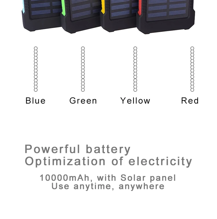 high quality slim powerbank 10000mah, waterproof solar panel power bank 10000 mah - ANKUX.COM