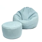 leisure chair beanbag Adult Relaxing Style Lazy Man Bean Bag Chair with Footstool