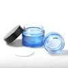cosmetic packaging 30g 50g cosmetic packaging 30g 50g cobalt blue glass jars 30ml 50ml cosmetic glass jars with black screw cap
