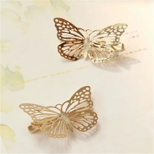 Wholesale Jewelry Butterfly Shaped Ladies Fancy Magnetic Hair Clip .jpg