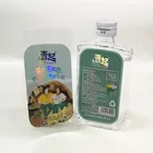 Double sided packaging label printing self adhesive logo sticker, label for glass bottle