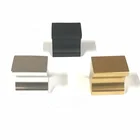 Oxidized Aluminium Profile Matt Black and Golden and Shiny Finishing Furniture Cabinet Drawer Pull Knob