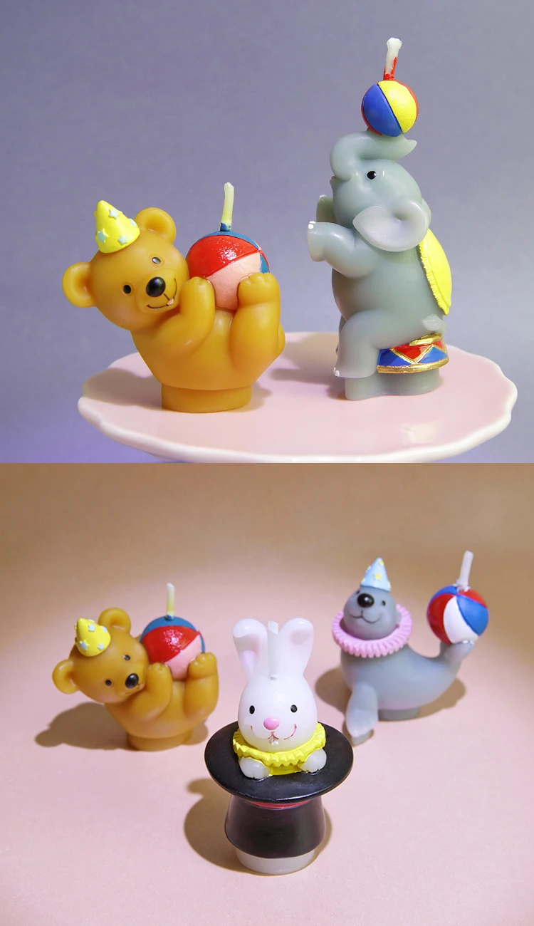 ideas unique mini circus animal happy birthday candle unicorn