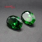 Green Oval Shape Synthetic Stones Cubic Zirconia Stone Price Emerald Price Per Carat