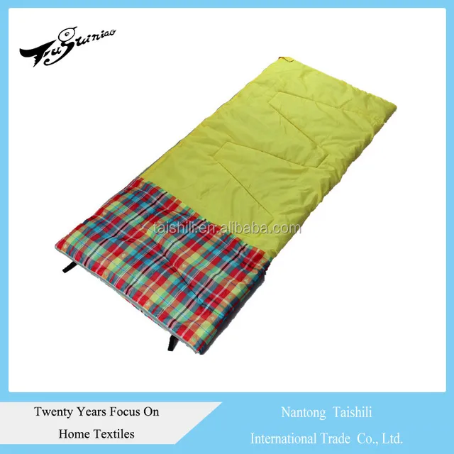 yellow sleep bag