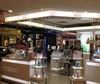 store mall jewelry kiosk with lighting display strip and MDF paint jewellery counter design