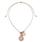 Hot sale pink crystal necklace fashion adjustable pendant necklace
