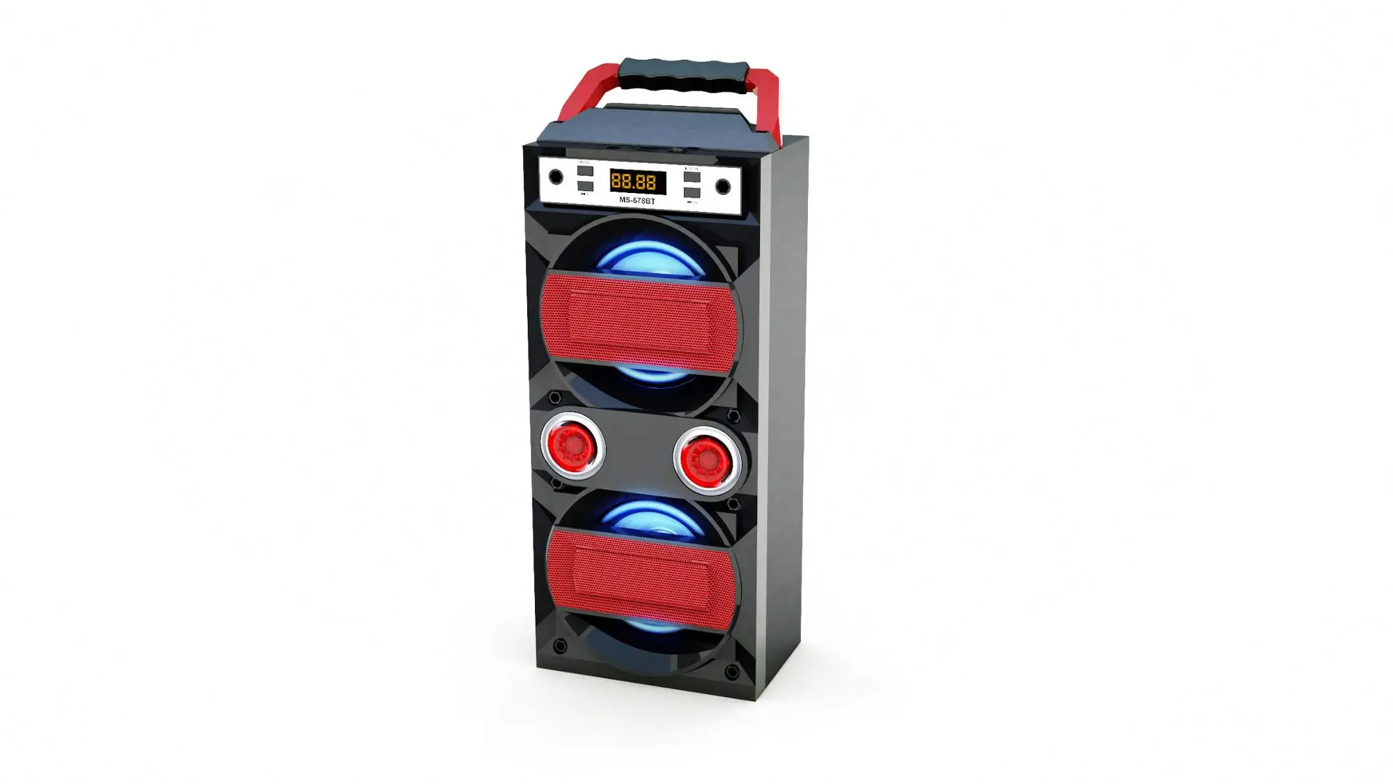Latest new 4inch wireless Portable wooden outdoor Speaker MS -676BT with TF/USB/FM Radio mp3 speaker , with remote - ANKUX.COM