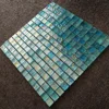 Cheap price green stained glass mosaic for swimming pool tiles