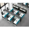 Guangzhou manufacture 6 person office desk furniture cubicles office workstation cubicle for 6 person