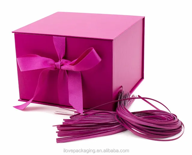 paper gift box large solid gift box red pink
