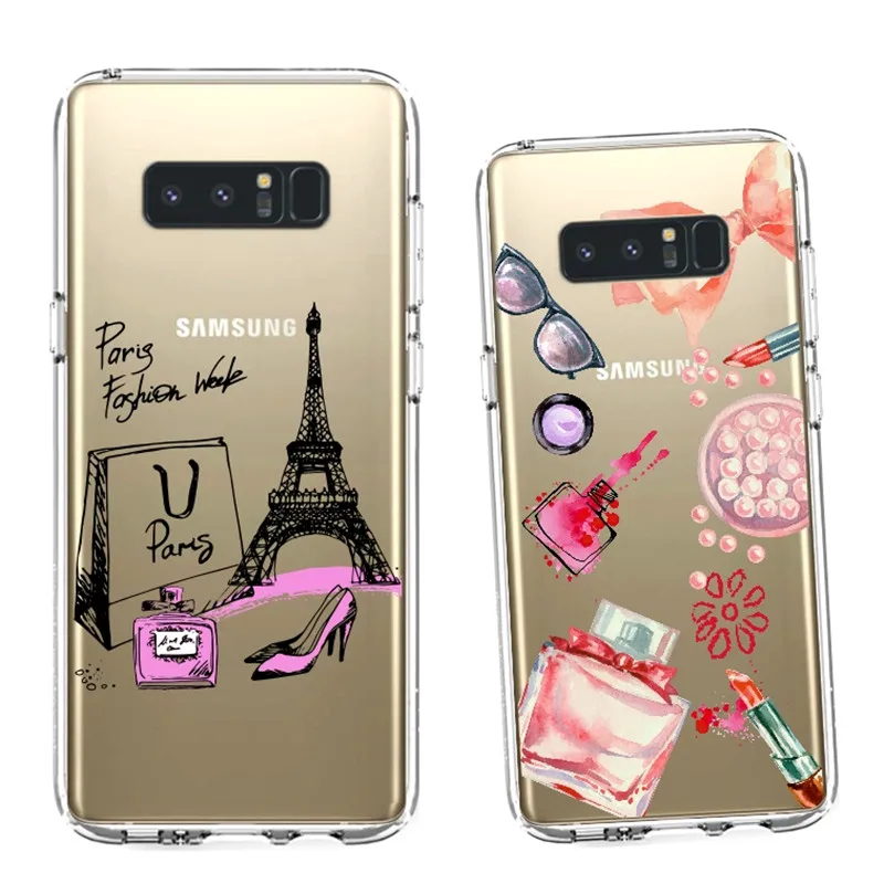 Marble Patterned For Samsung Galaxy Note 8 TPU Case Phone S8 S7 Edge Soft Flexible Slim Fit Protective Cover for Samsung Note 8 Case For Samsung Galaxy Note 8 Case White Henna Mandala Floral Lace Clear Design Printed Transparent Protective Phone Cover TPU Case for Galaxy Note 8