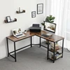 VASAGLE L-Shaped Wood Writing Desk Table Corner Furniture Modern Home Studio Office Metal Frame Computer Desk