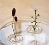 Fashion design 2017 waves floating type transparent glass vase vase hydroponic flowers