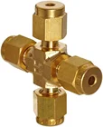 8ECR8-B Brass Compression Tube Fitting, Cross, 0.5 Tube OD 4 way copper fitting