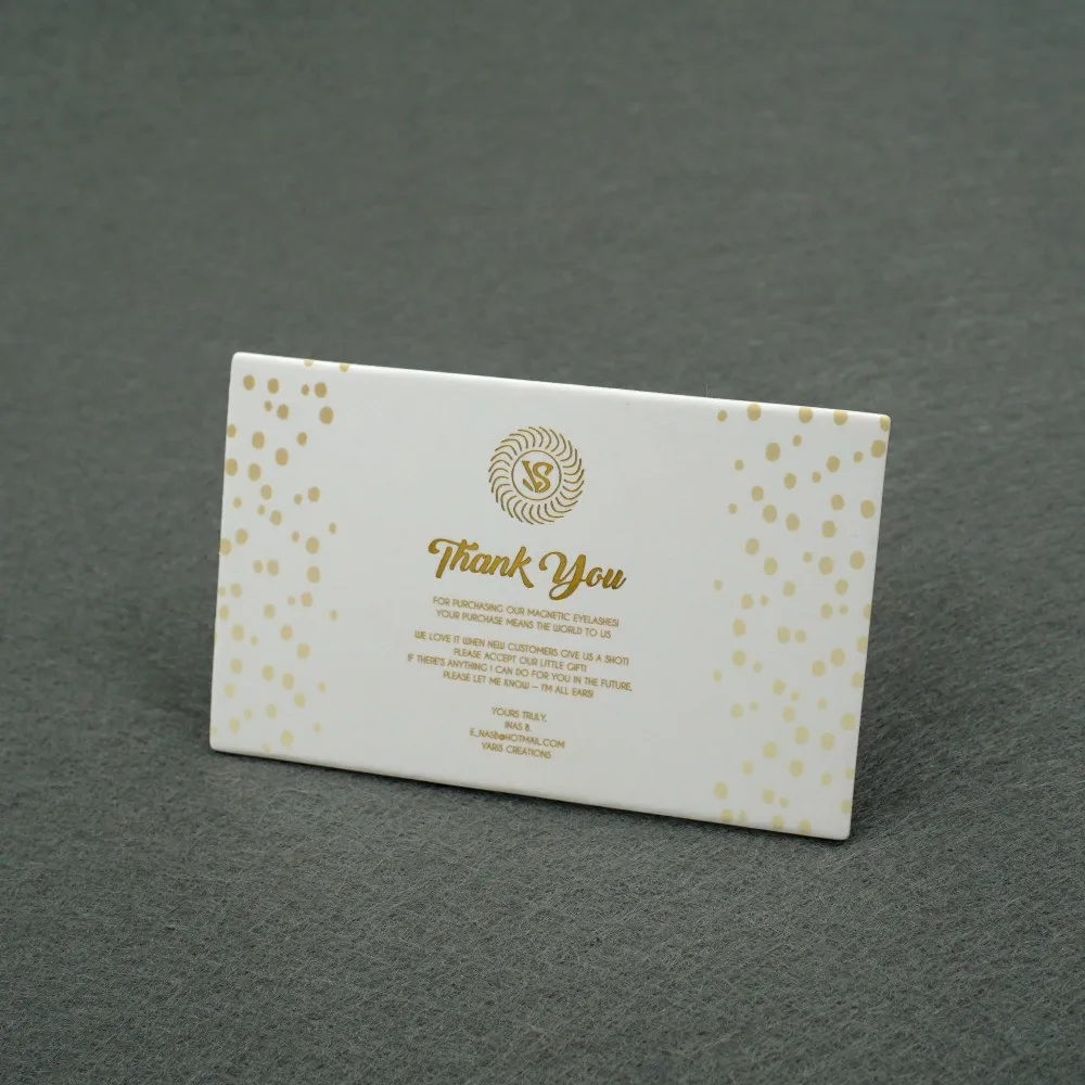 card design logo printing pvc hot stamping business card thanks