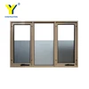Double glass aluminium vinyl large awning windows with screen