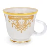 High Class Blown Tea Tasting Cup Set Ceramic like Big White Glass Cup For Coffee/Milk