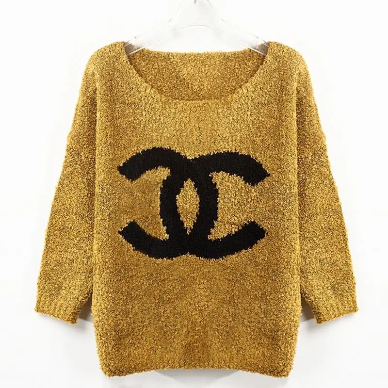 Pattern Womens Jumpers Yellow Womens Sweaters Fashion 2015 Autumn Gray Hollow Knitting Printing Pattern Womens Jumpers