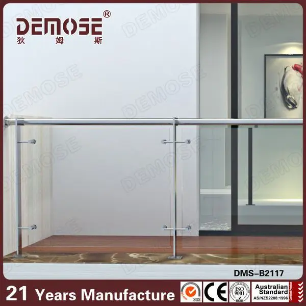 Stals simplicity galvanized powder coated aluminum glass railing