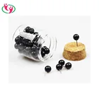Black Plastic Ball Head Map Tacks Push Pins wtih steel point