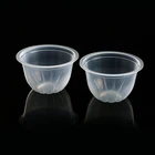 Chinese fresh mixed fruit cup disposable plastic clear round salad jelly bowl