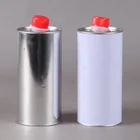 round clear paint cans with spout/olive oil tins 1 liter