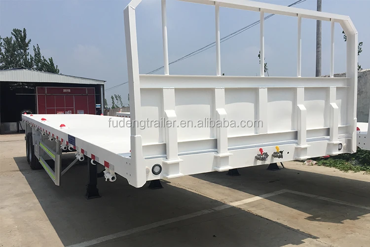 2 axles/3 axles 40ft flatbed cargo container trailer for sale