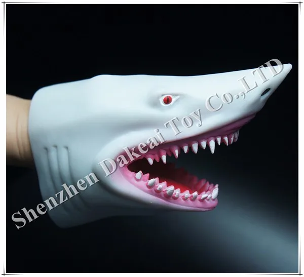Tpr Shark Soft Rubber Hand Puppet Fancy Toy Stress Reliever Collectable