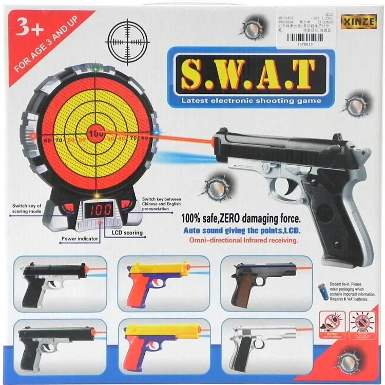 toy laser gun and laser target system