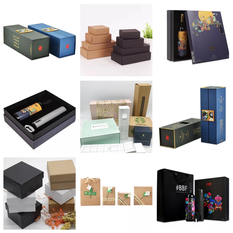 custom high quality cardboard packaging paper gift box with rope