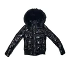 Fur collar sublimated plain winter lightweight body warmer waterproof jacket women