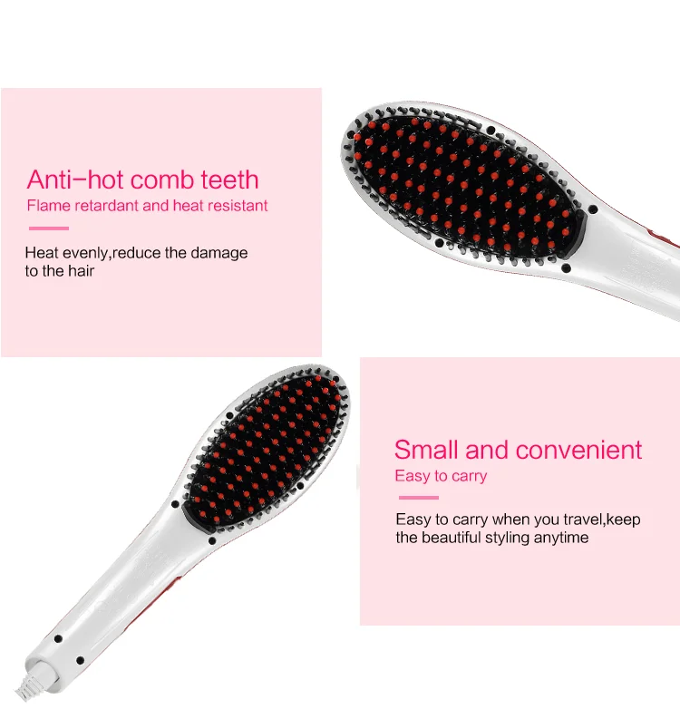2017 Wholesale Cheap Professiona electric magic private label ceramic custom hair brush hair straightener comb hair comb