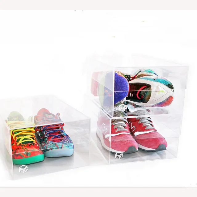 2015 clear transparent shoe box for sneaker * high quality