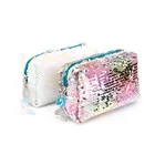 Custom mermaid sequin makeup pouch ladies bling tote cosmetic bags
