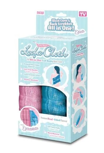 2PCS/LOT Easy Reach The All-in-One Full Body Loofa Wash Cloth
