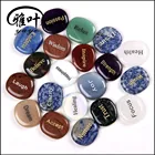Wholesale Natural Semi Precious Engraved Insprational Words Palm Stone