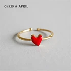 18k latest gold design women adjustable chain zircon heart rings