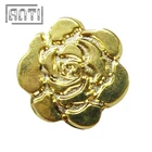 OEM/ODM Custom design soft enamel gold flowers lapel pins beautiful rose for woman