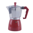 Kitchen Craft Red 6 Cup Espresso Moka Coffee Maker Pot Stove Top