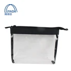 LYD 2018 Soft PU Leather Makeup Pouch Transparent PVC Toiletry Kit Bag Women Cosmetic Carrier for Beauty Tools