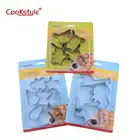 Stainless Steel 6pcs Bear/Cat/Ghost/Rabbit Animal Shape Amazon Cookie Cutter for christmas